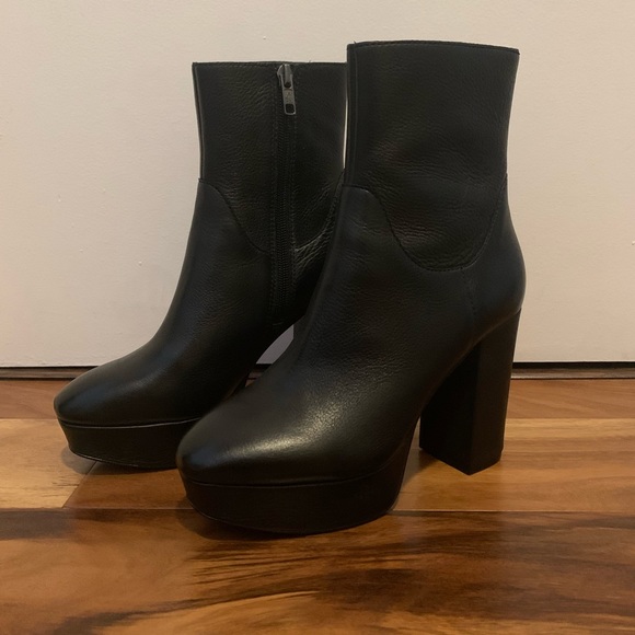 ASH Black, Platform Ankle Boots. - Picture 4 of 12